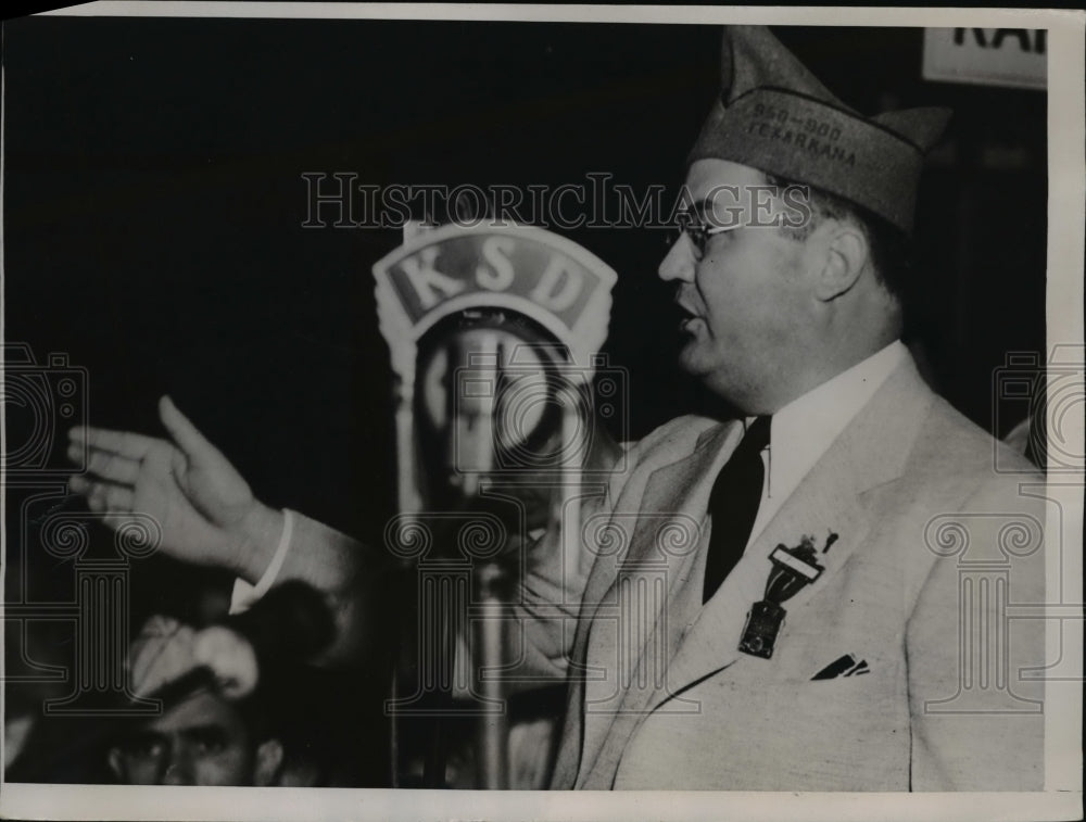 1935 Press Photo Wright Patman of Texas Speaks at American Legion Convention