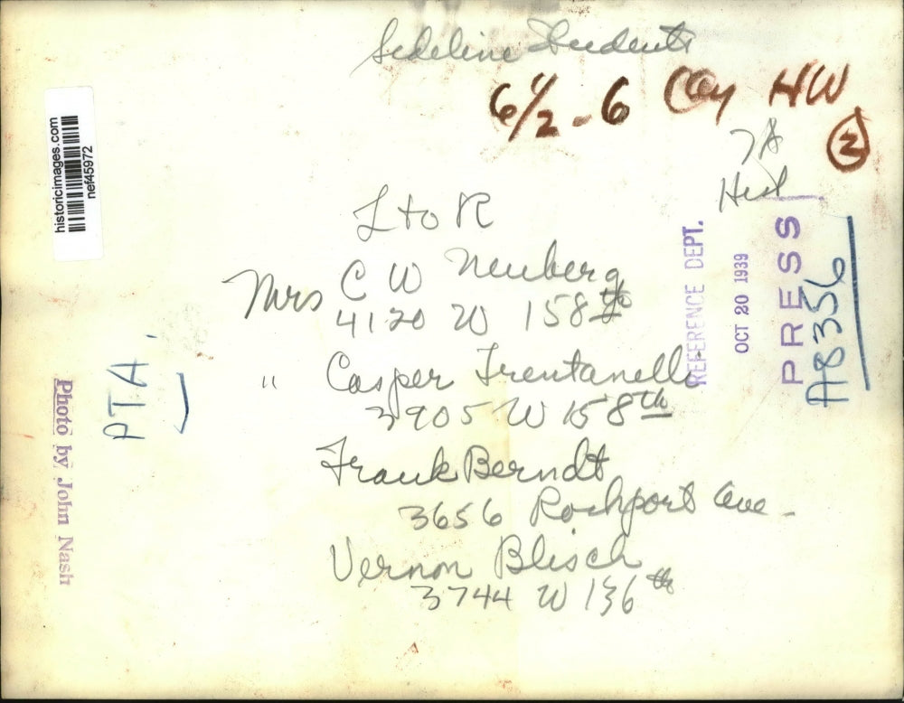 1939 Press Photo Parent Teacher Association Cleveland Sideline Students