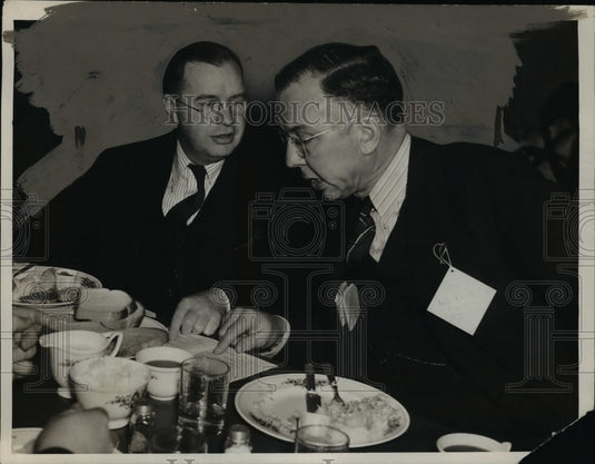 1939 Press Photo C.D. McVay, Paul W. Kridler at Farmer's Meeting, Ohio