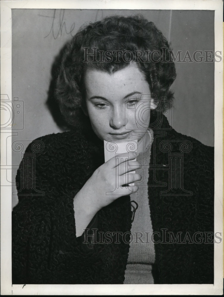 1944 Press Photo Patricia Ann Frey at Harry Schooler Trial, Los Angeles