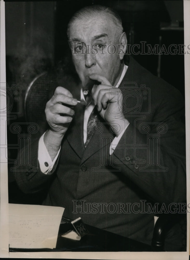 1936 Press Photo William Hale Former Mayor of Chicago Announced is Return
