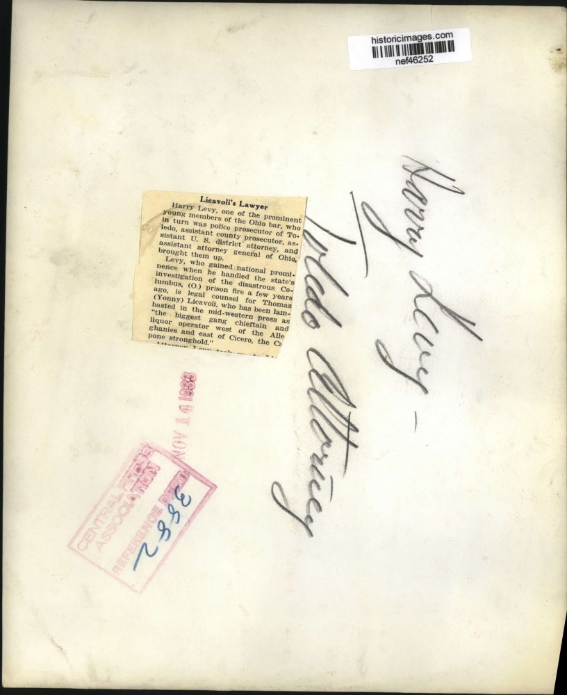 1933 Press Photo Harry Levy Prominent Members of Ohio Bar & Asst US Dis Attorney