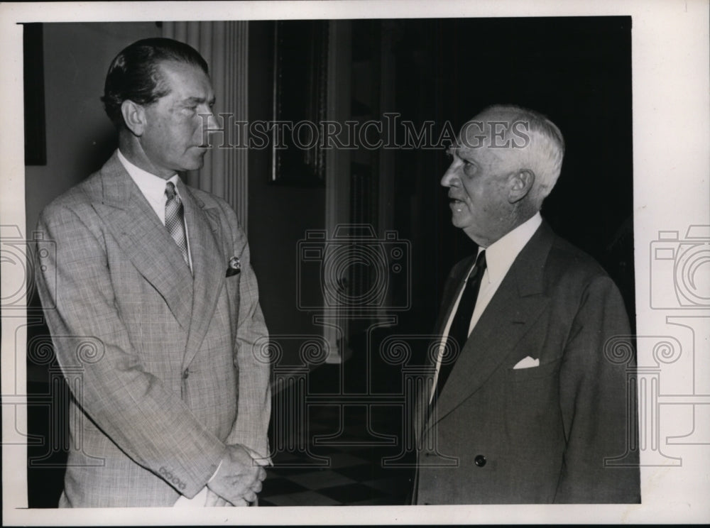 1939 Press Photo Polish Ambassador Potocki with former Ambassador Norman Davis