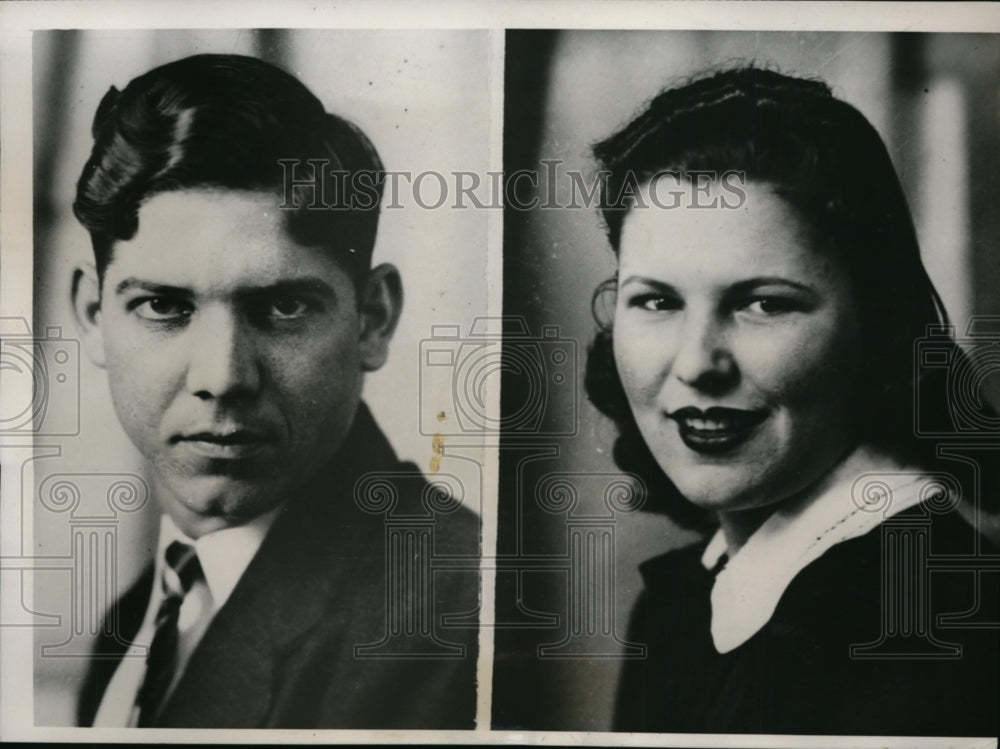 1939 Press Photo Police Holding Murray Williams In Shooting of Carole Morrison