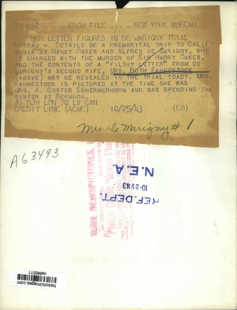 1943 Press Photo Ruth Fahnestock spending winter at Bermuda - nef46511