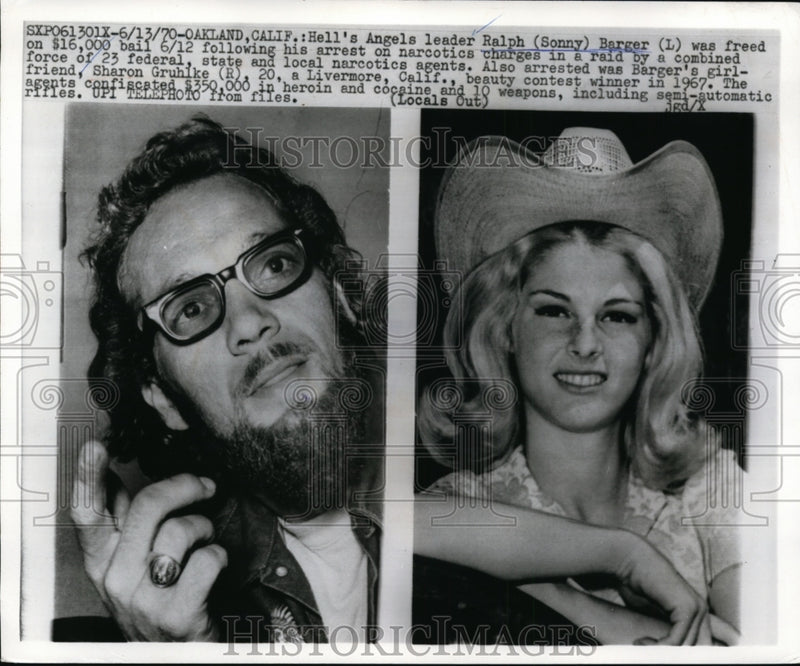 Load image into Gallery viewer, 1970 Press Photo Berger freed on bail; girlfriend Gruhlke also arrested on drugs
