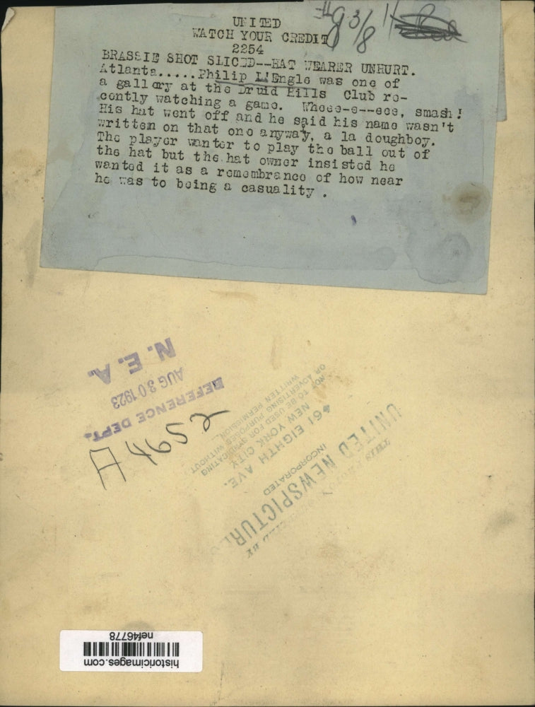 1925 Press Photo Philip L'Engle One of Gallory at Druid Hills Club Watching Game