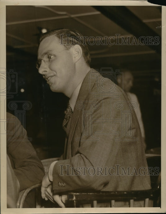1939 Press Photo Rev. Gerould Goldner as appeared aboard the S.S. Statendam
