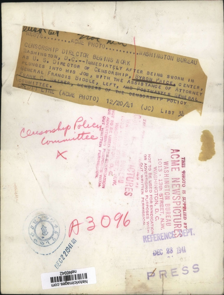 1941 Press Photo Bryong Price Begins Job After Being Sworn in - nef46942