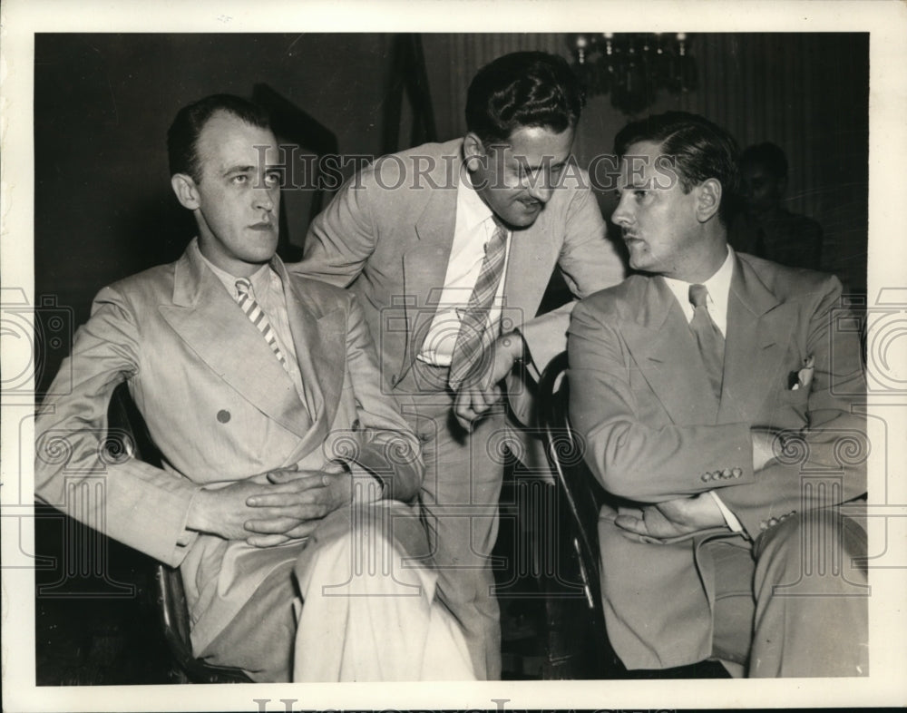 1938 Press Photo Three Witnesses at Opening of House Committee Hearings