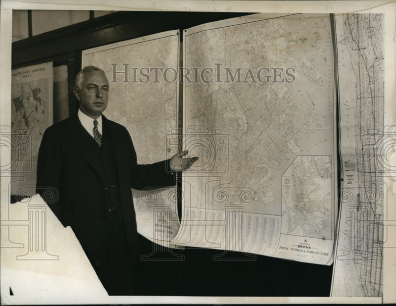 Load image into Gallery viewer, 1931 Press Photo Bayard F Pope Shown in Offices of Unemployment Relief Committee
