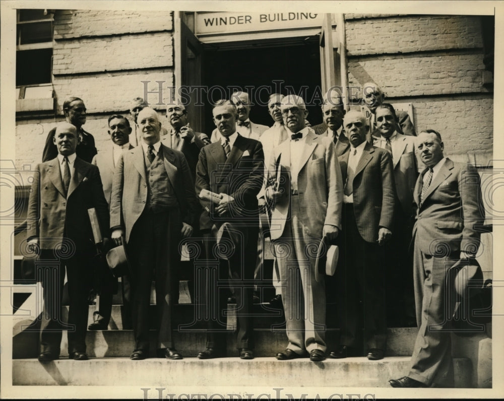 1934 Press Photo Ten to Twelve Outstanding Cotton Manufacturers of North & South