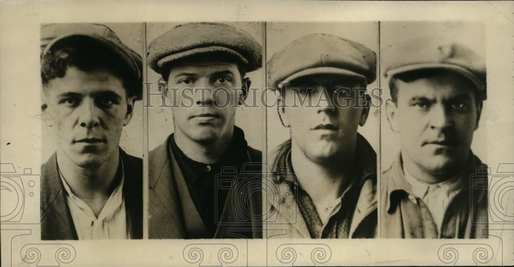 1929 Press Photo Four Canadian Men Convicted of a Hold Up Sentenced to 5 Years