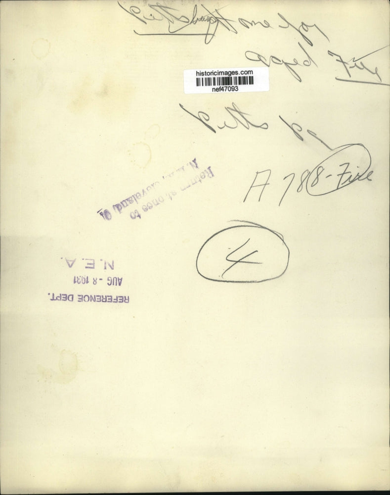 1931 Press Photo Pittsburgh Pennsylvania Fire - nef47093