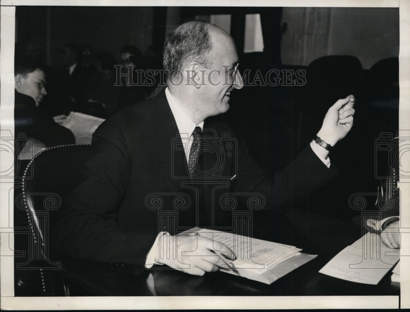 Load image into Gallery viewer, 1936 Press Photo Secy of Treasury Henry Morgenthau Jr Spoke Before Sen Finance
