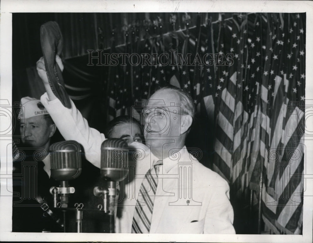 1944 Press Photo Warren H. Atherton at California Department Convention