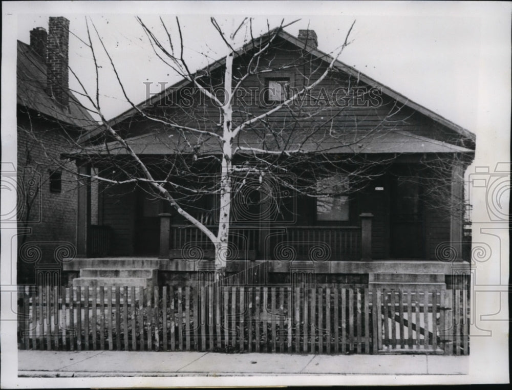 1934 Press Photo Home of Harry Mack where Daughter Helen Held Prisoner, Indiana