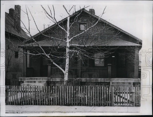 1934 Press Photo Home of Harry Mack where Daughter Helen Held Prisoner, Indiana
