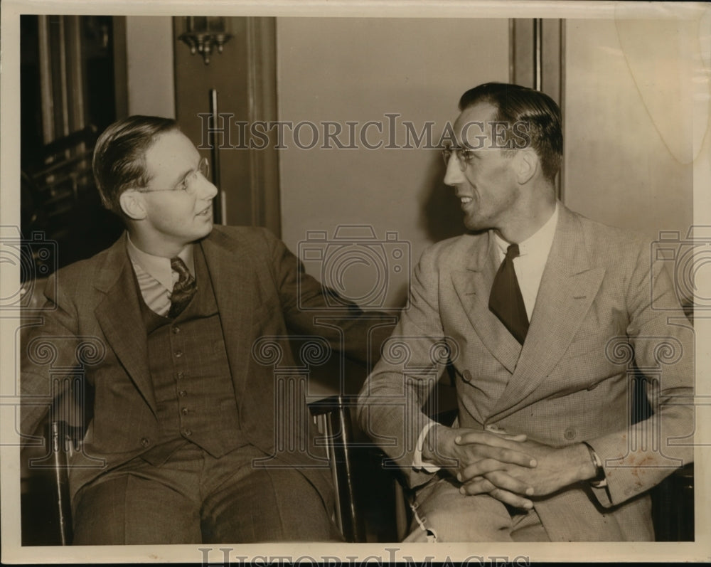 1939 Press Photo Pastors Gerould Goldner, Clifton Moore of Akron, Ohio