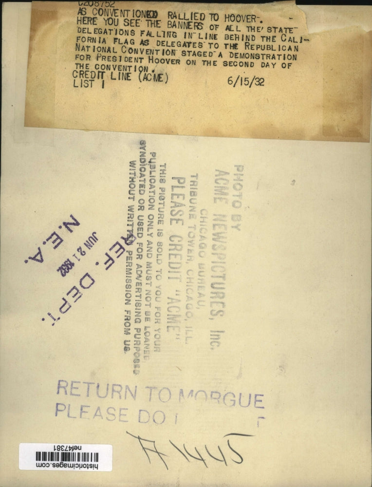 1932 Press Photo Republican National Convention - nef47381