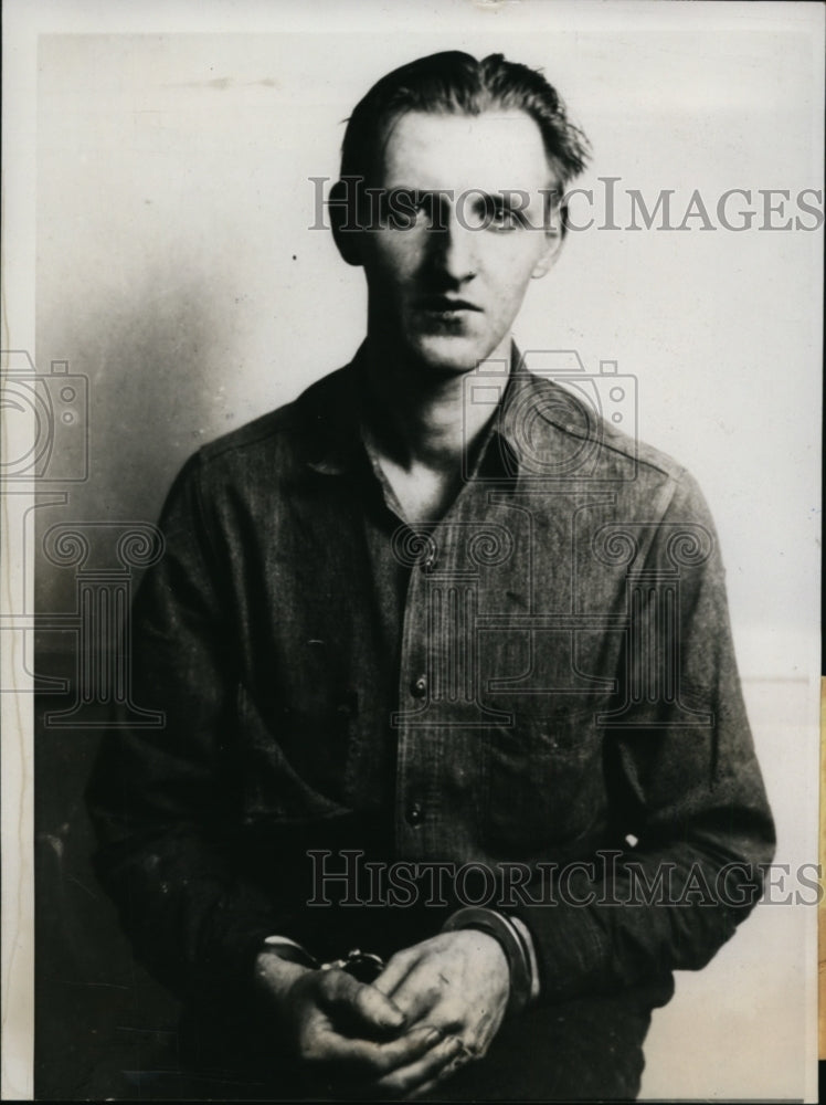 1940 Press Photo Child Killer Suspect Breaks Jails Surrendered After 4-Hours