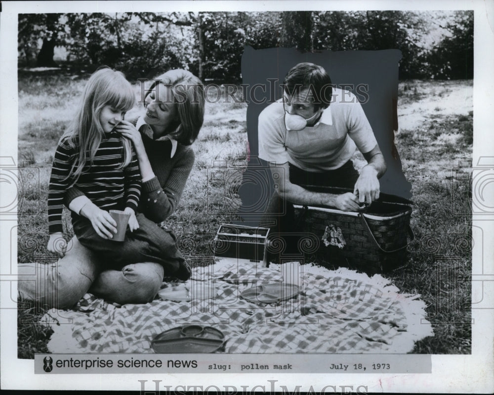 1973 Press Photo Family Picnic - nef47543