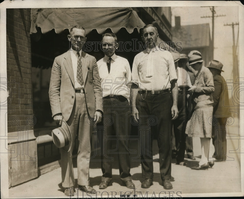 1937 Press Photo W.A. Abbott, John Emerick, George Hammel - nef47650