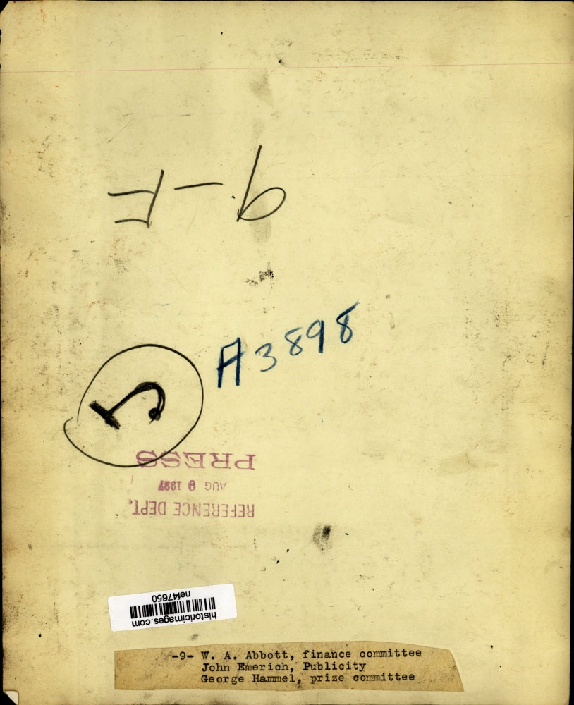 1937 Press Photo W.A. Abbott, John Emerick, George Hammel - nef47650