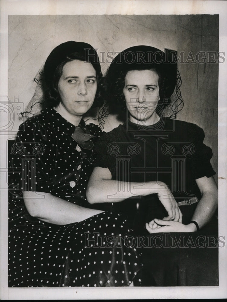 1938 Press Photo Mrs Lillian Valstad's Son Dies of Appendicitis & Her Sister