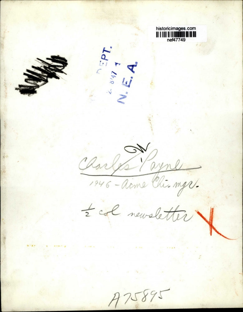 1947 Press Photo Charles W. Payne - nef47749