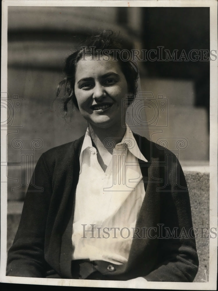1931 Press Photo Sarah Jenkins Senior Class President Radcliffe College, MA