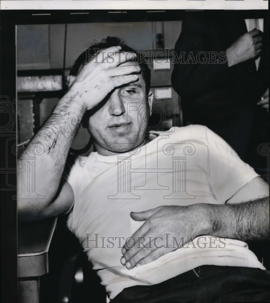 1961 Press Photo Frank Cypryla, Arrested in Akron, Ohio - nef48011