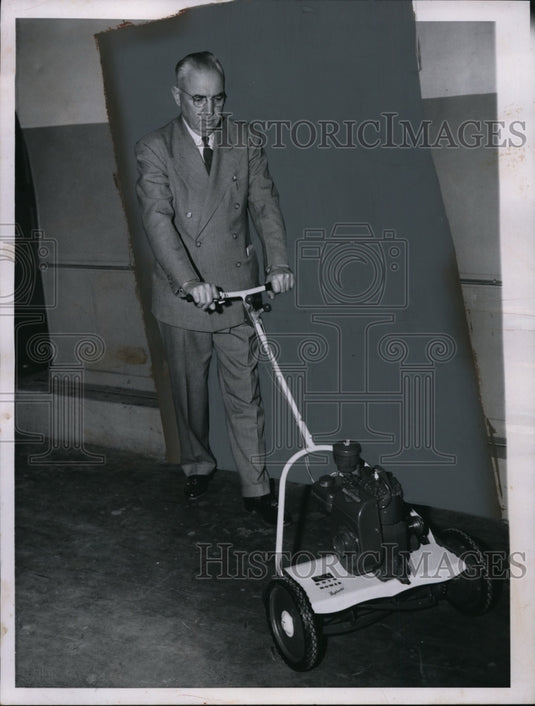 1956 Press Photo Joe Way of Wayson Power Equipment co. - nef48033