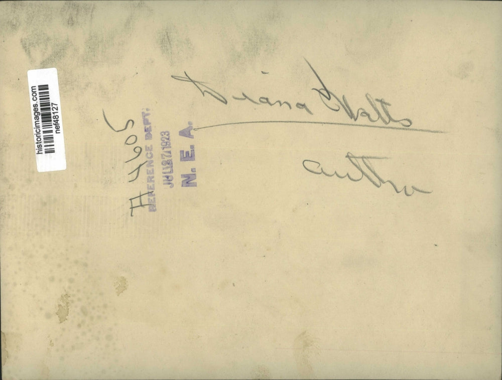 1923 Press Photo Diana Walls, author - nef48127