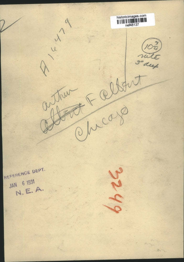 1931 Press Photo Arthur F. Albert of Chicago - nef48137