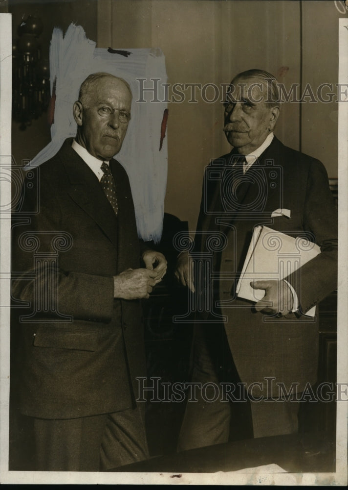 1930 Press Photo General WW Atterbury Pres of Penn Railroad at Judiciary Committ