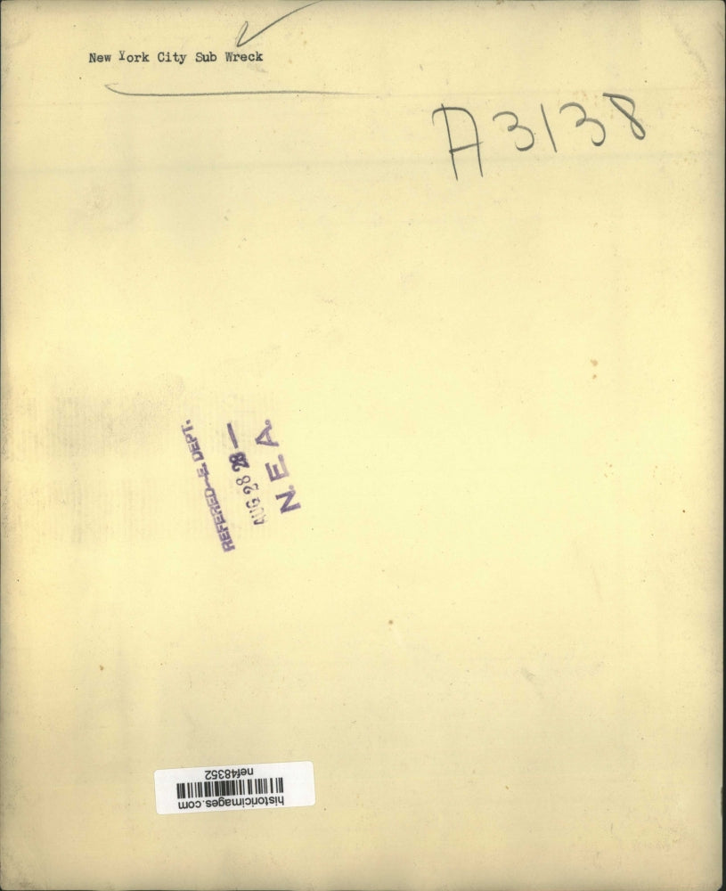 1928 Press Photo New York City Subway Wreck - nef48352