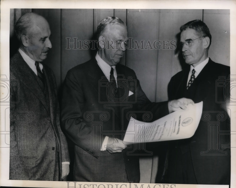 1950 Press Photo Gen.George C.Marshall honored the Franklin Award