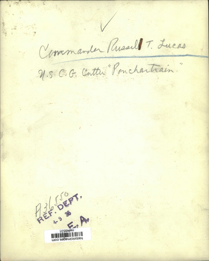 1936 Press Photo Commander Russell T Lucas - nef48531