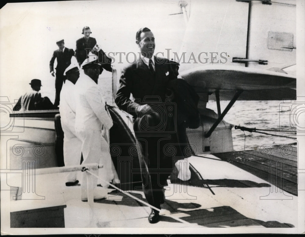 1938 Press Photo Lord & Lady Louis Mountbatten Arriving in Kingston, Jamaica
