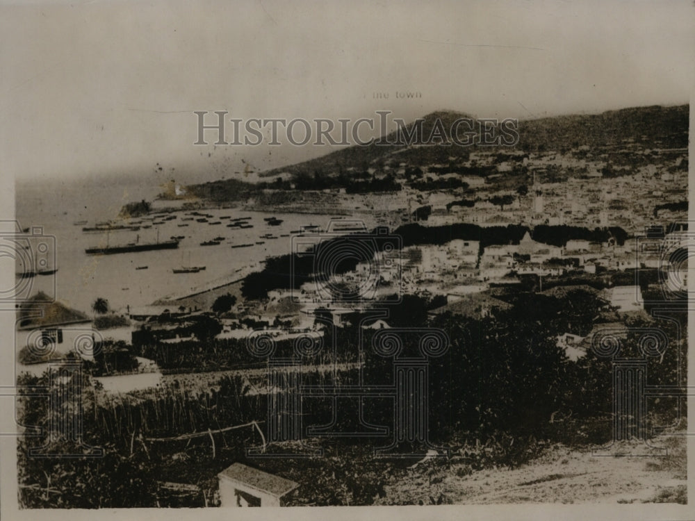 1921 Press Photo Town of Funchal, Madeira, Portugal - nef48739