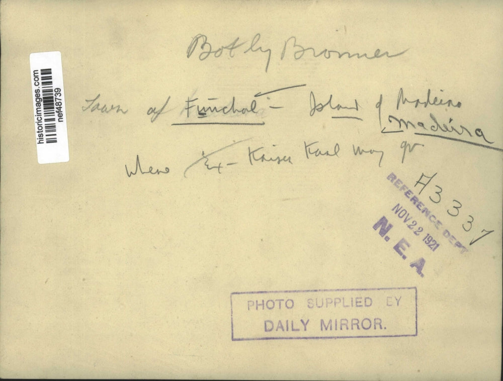 1921 Press Photo Town of Funchal, Madeira, Portugal - nef48739