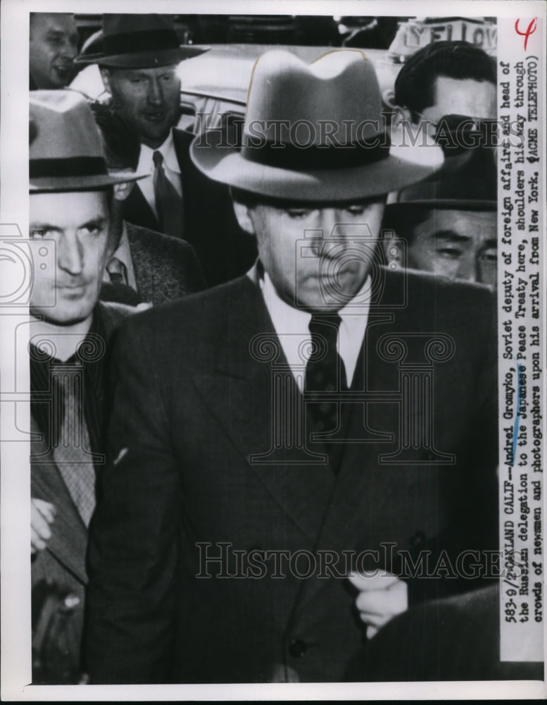 1951 Press Photo Andrei Gromyko Soviet Deputy of Foreign Affairs - nef48855
