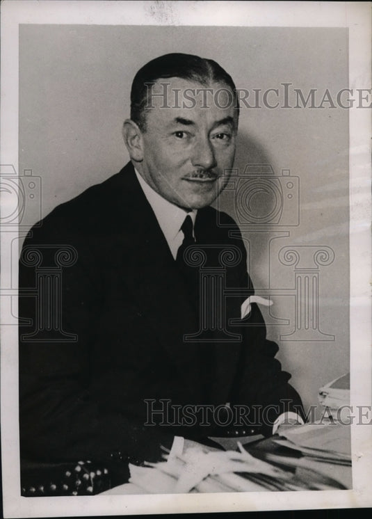 1938 Press Photo Paul Reynaud French Minister of Finance on Daladier Cabinet