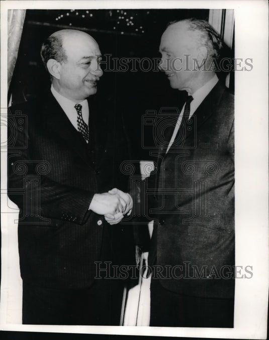 1971 Press Photo Mahmouf Riad Egyptian Foreign Minister & Lord Alec Douglas-Home