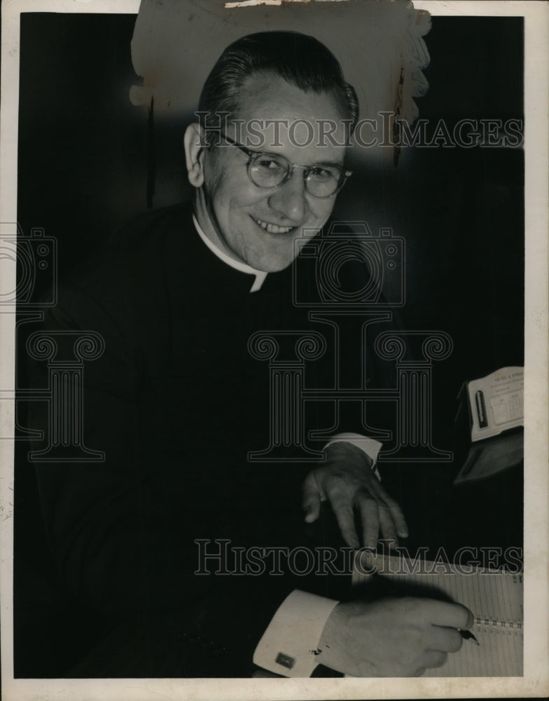 1951 Press Photo Monsignor John Krol Of Cleveland Catholic Diocese - nef49080