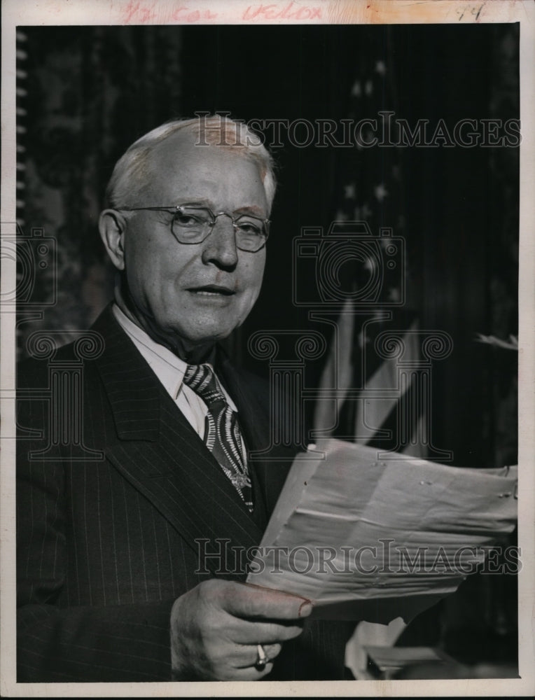 1946 Press Photo A.F. Whitney, President Brotherhood of Railroad Trainmen