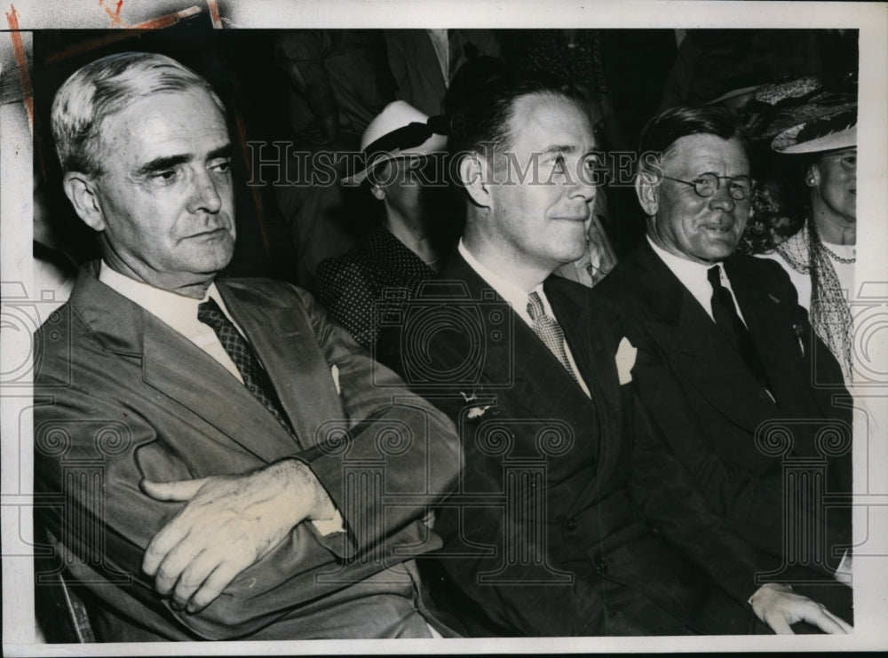1939 Press Photo Gov.James H. Price, Gov.Herbert O'Connor and Gov.Arthur H.James