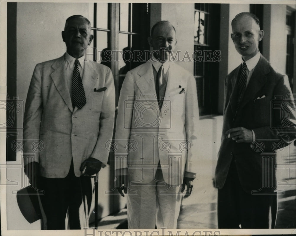 1941 Press Photo Dutch and U.S Officials in Defense Conference on Pacific
