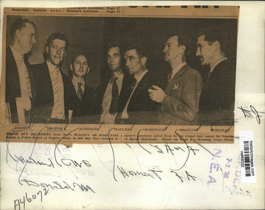 1938 Press Photo Spy Squadres From Faris Kynettes Old Detail Went Before Inquest